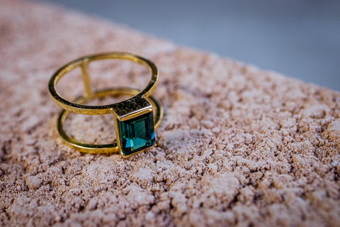 Solid gold Tourmaline ring
